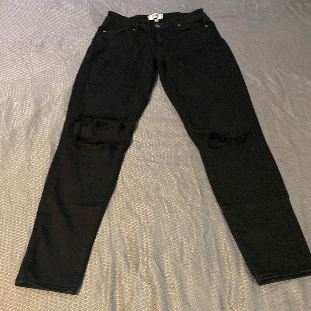Paige Verdugo Ankle Ripped Jeans - Black Size 26
